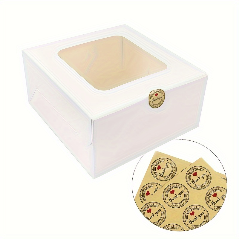 

24pcs Biocorpla Boxes 8x8x4 Inches Cake Boxes With Window, Cookie Boxes, Pastry Boxes, Dessert Boxes, Treat Boxes For Cheesecake, Cookies, Treats, Pastry, Cupcake, Pie, Birthday Party