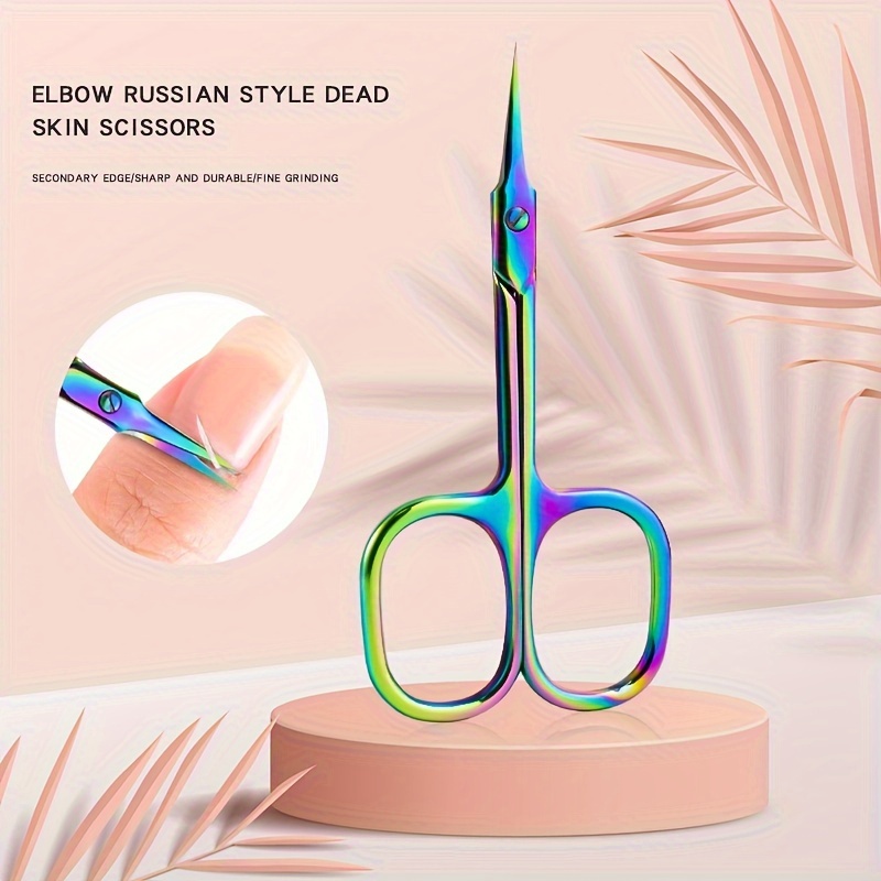 

Cuticle Scissors Stainless Steel - Ambidextrous, Unscented Precision Pointed Dead Skin Removal, Easy Cutting, Comfort Grip Handle Nail Care Tool