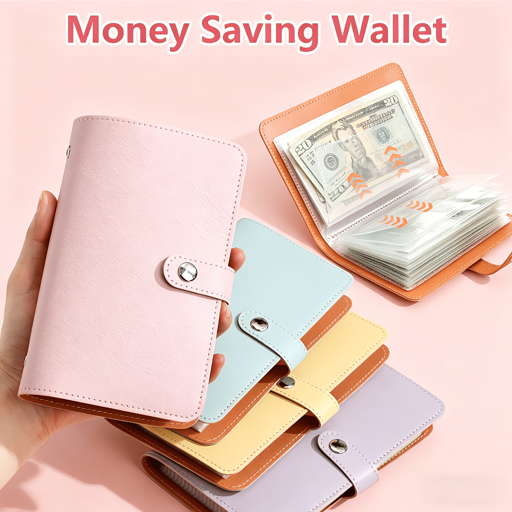 money saving book money saving challenge book a6 pu budget notebook for cash     stamps cards large capacity financial organizer for women men   office workers daily saving  