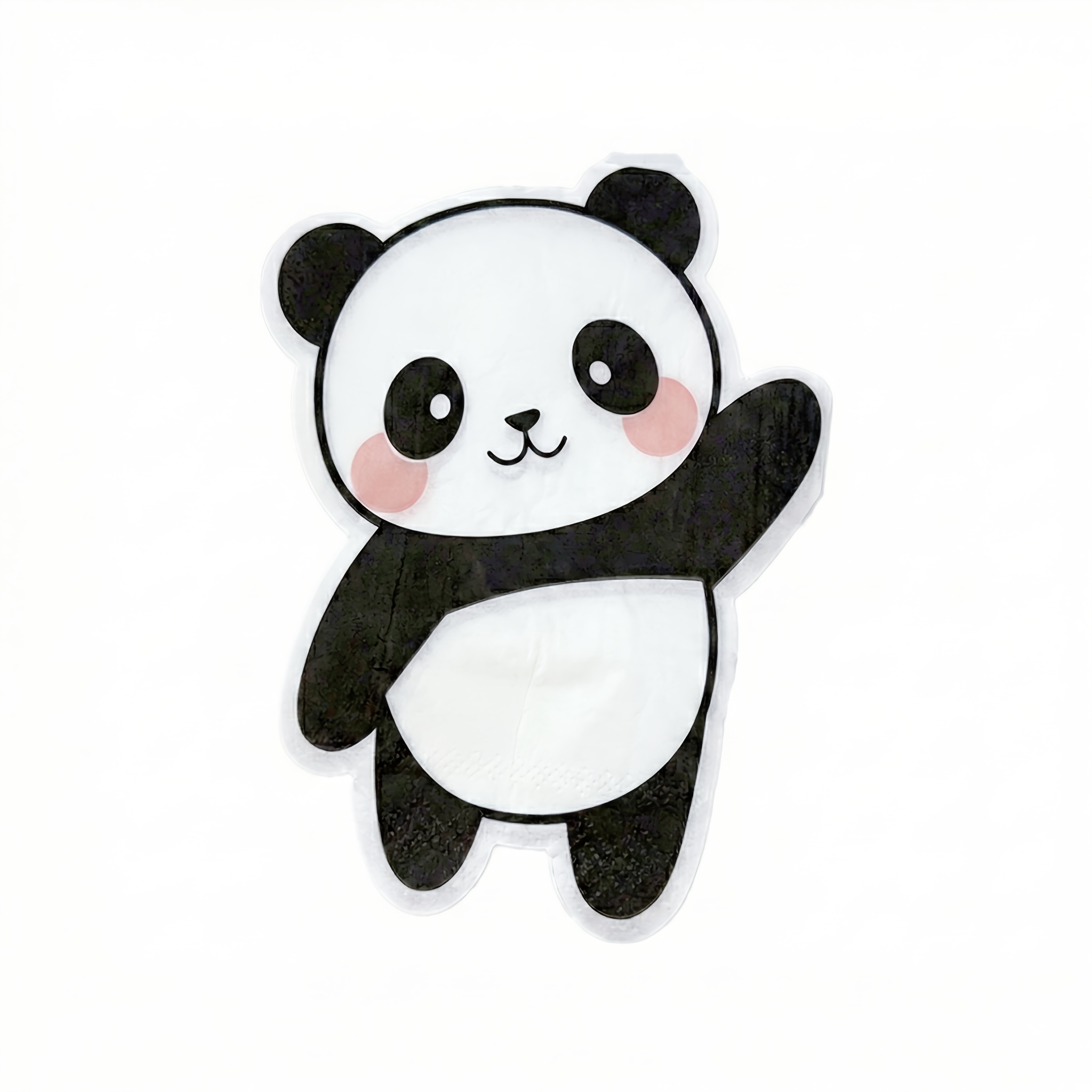 E-shop 16 Stück Schwarz-weiße Panda-Taschentücher, Panda-förmige Einweg-Servietten für Geburtstagsfeiern, Zubehör für Geschlechtsenthüllungs-Partys,