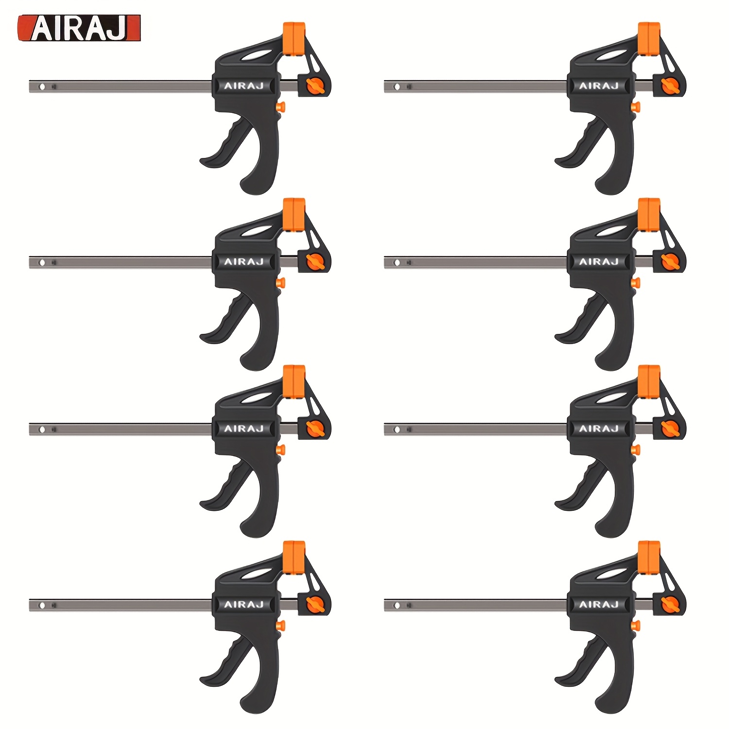 E-shop 4-Zoll AIRAJ Stangenklemmen für Holzbearbeitung, 4er/8er Set Schnellgreifklemmen Auslöseklemme -Ratschenschraubklemme, Mini Kleine Stangenklemme