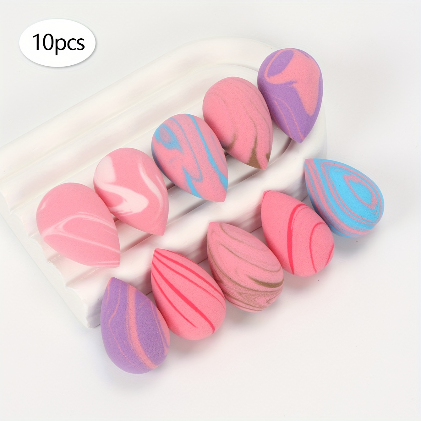 (0.78 X 1.18 Inches) 10-30-50-100pcs Mini Makeup Sponges, Small Beauty Sponge Set For Foundation, Powder, Concealer Highlight, And Eye Shadow