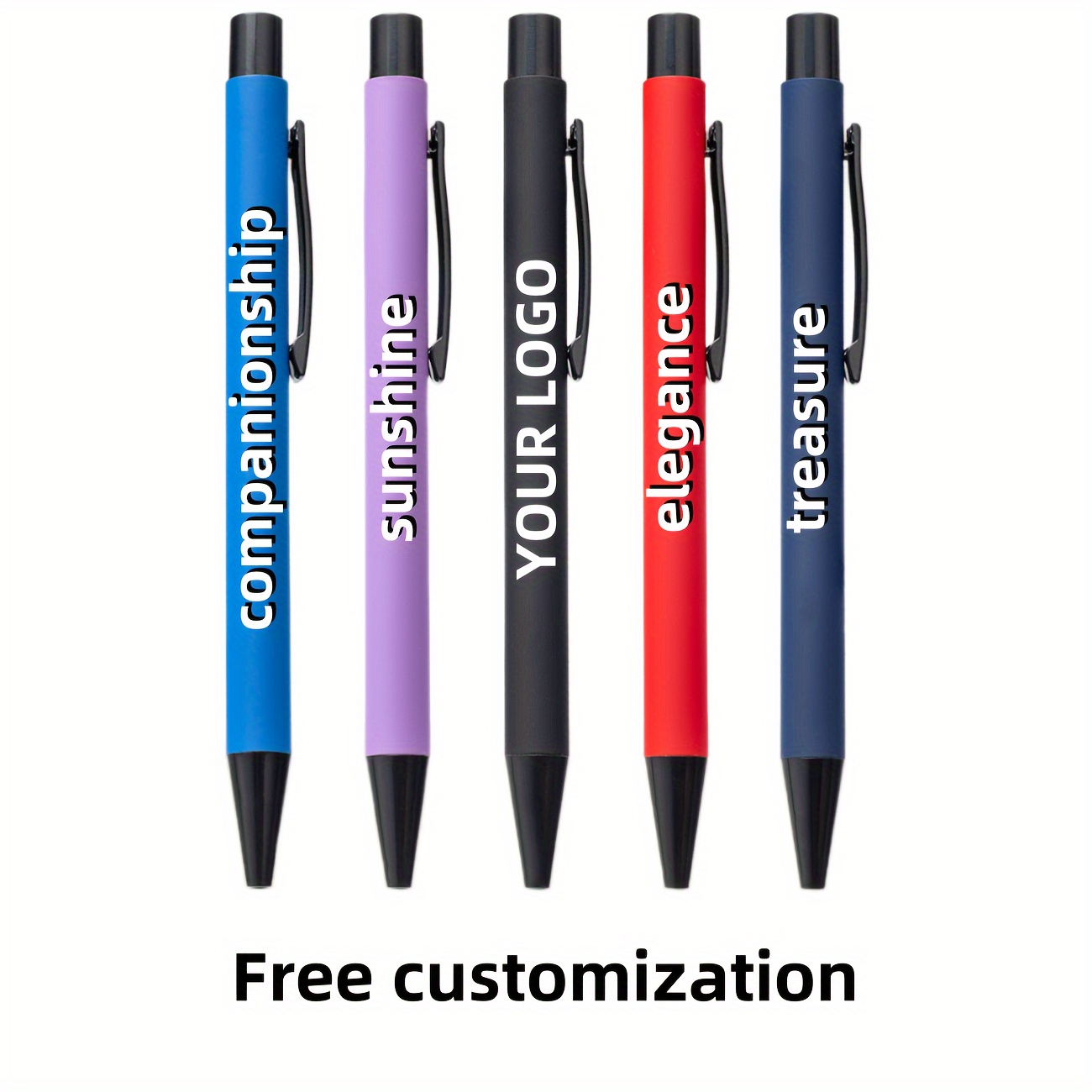 

Free Customized Aluminum Rod Press Pen Advertising Pen Office Meeting Jumping Round Ballpoint Pen Single Color Printing