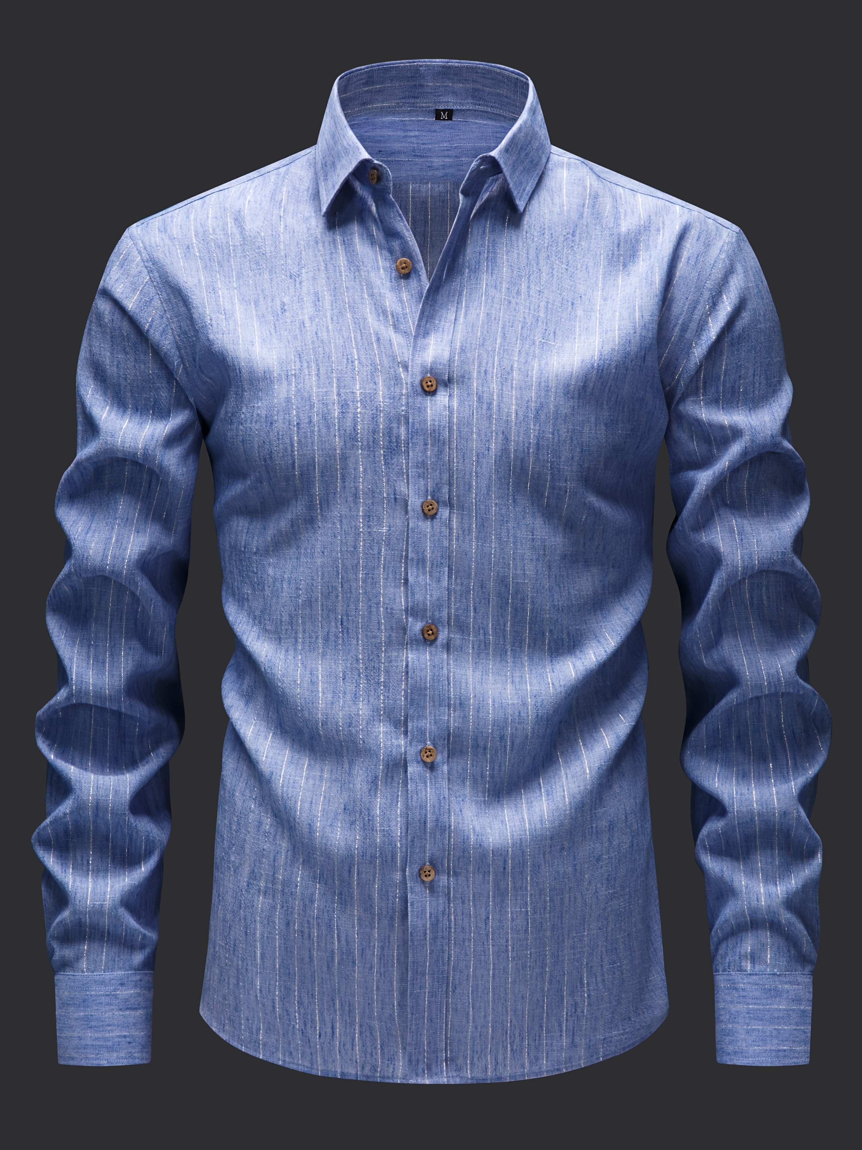 dusty blue mens dress shirt Ash & Erie Blue Twill Wrinkle Resistant Dress Shirt for Short Men Blue Twill / 16 / Slim
