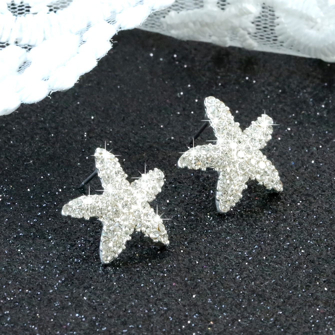 A Pair Of Ladies' Starfish Earrings, Easy, Versatile, And High-end Stars
