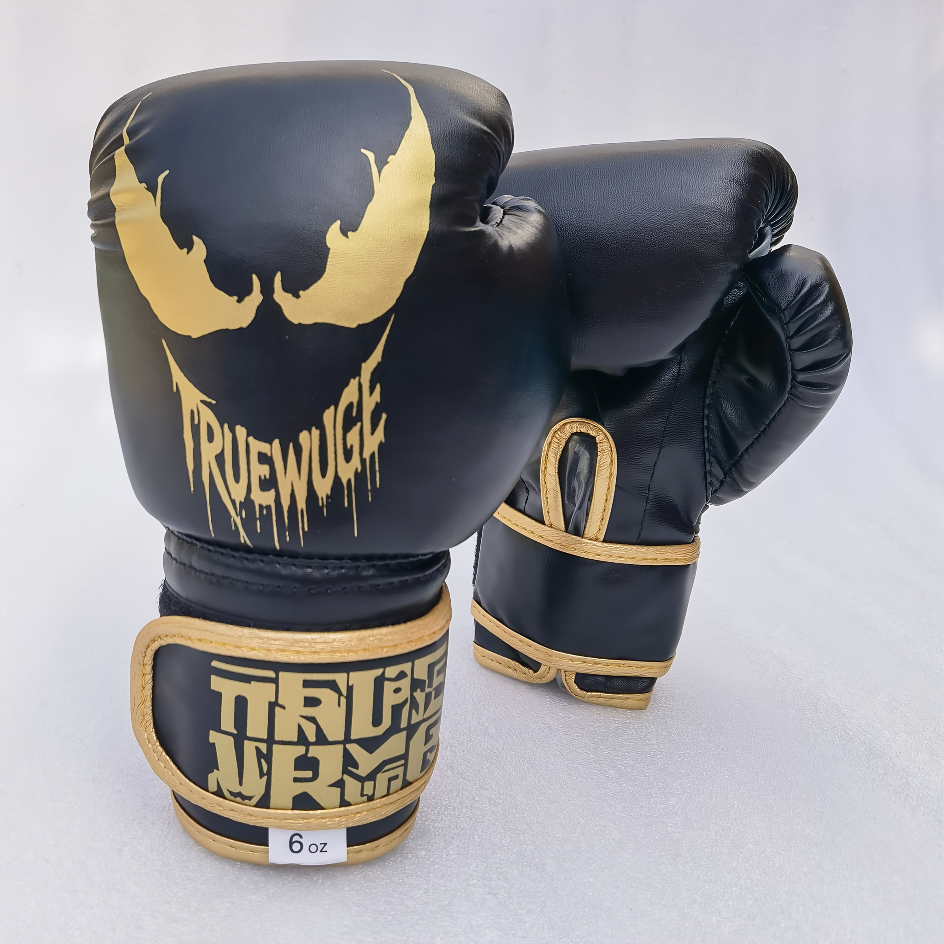 TEMU 1 Pair Non-textile Pu Material Training Boxing Gloves Unisex Professional Fitness And Home Use Combat Training Gear