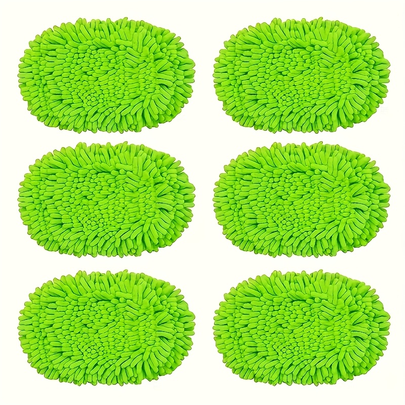 E-shop 3/6 Stück Chenille Mopp Ersatz Pads, Wiederverwendbare Super Saugfähige Mopp Ersatz Pads, Geeignet für Wohnzimmer, Schlafzimmer, Badezimmer,