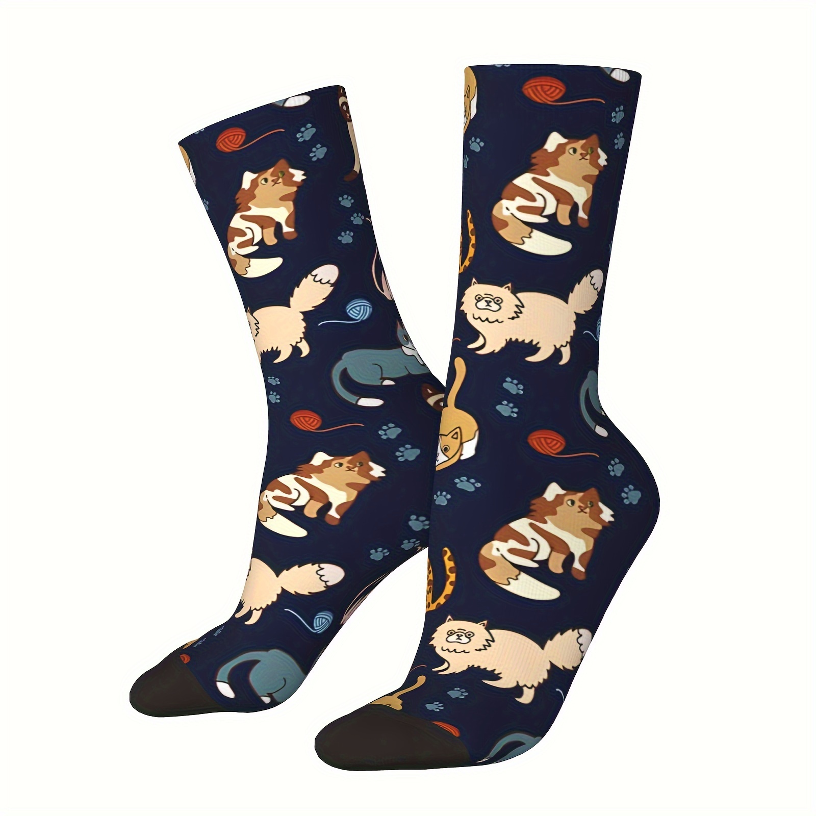 

Socks For Men - Fun Hip Hop Style, High-quality Novelty Crew Socks With Unique Animal Patterns, , Happy, Boys, Gift