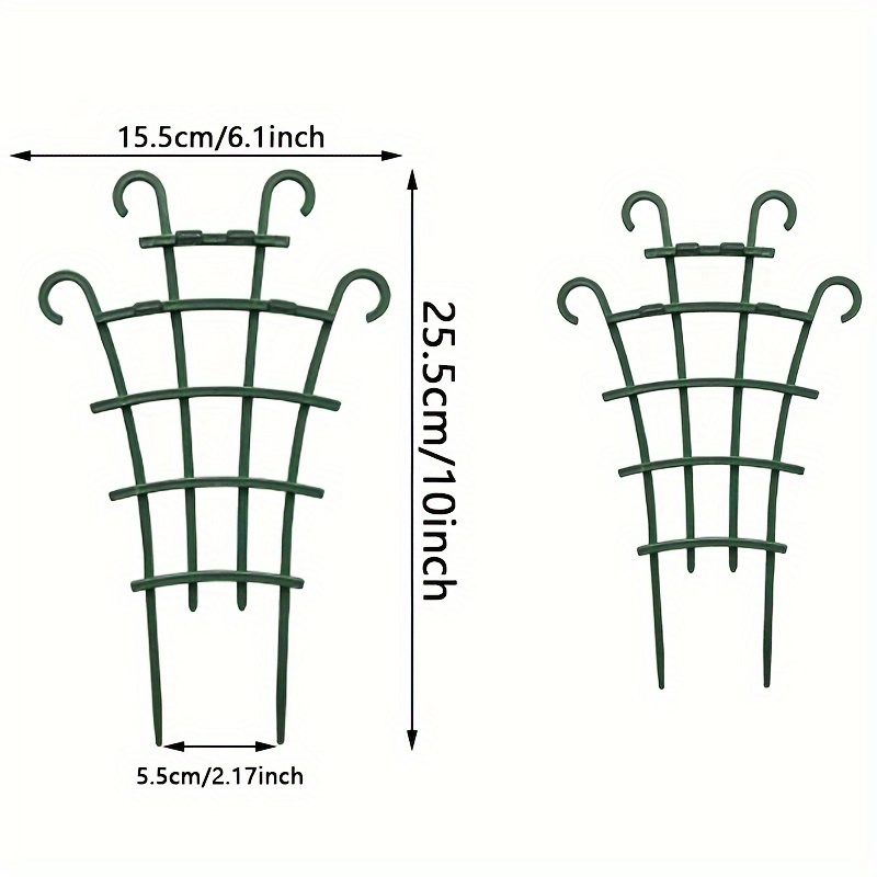 Image of 2pcs Stackable Plant Support Stands - Plastic Trellis For Indoor & Outdoor Use, Ideal For , Roses, Vegetables - Patio, Lawn, Porch, Balcony, Plant Accessories, Potting, Diy Climbing Lattice, Them