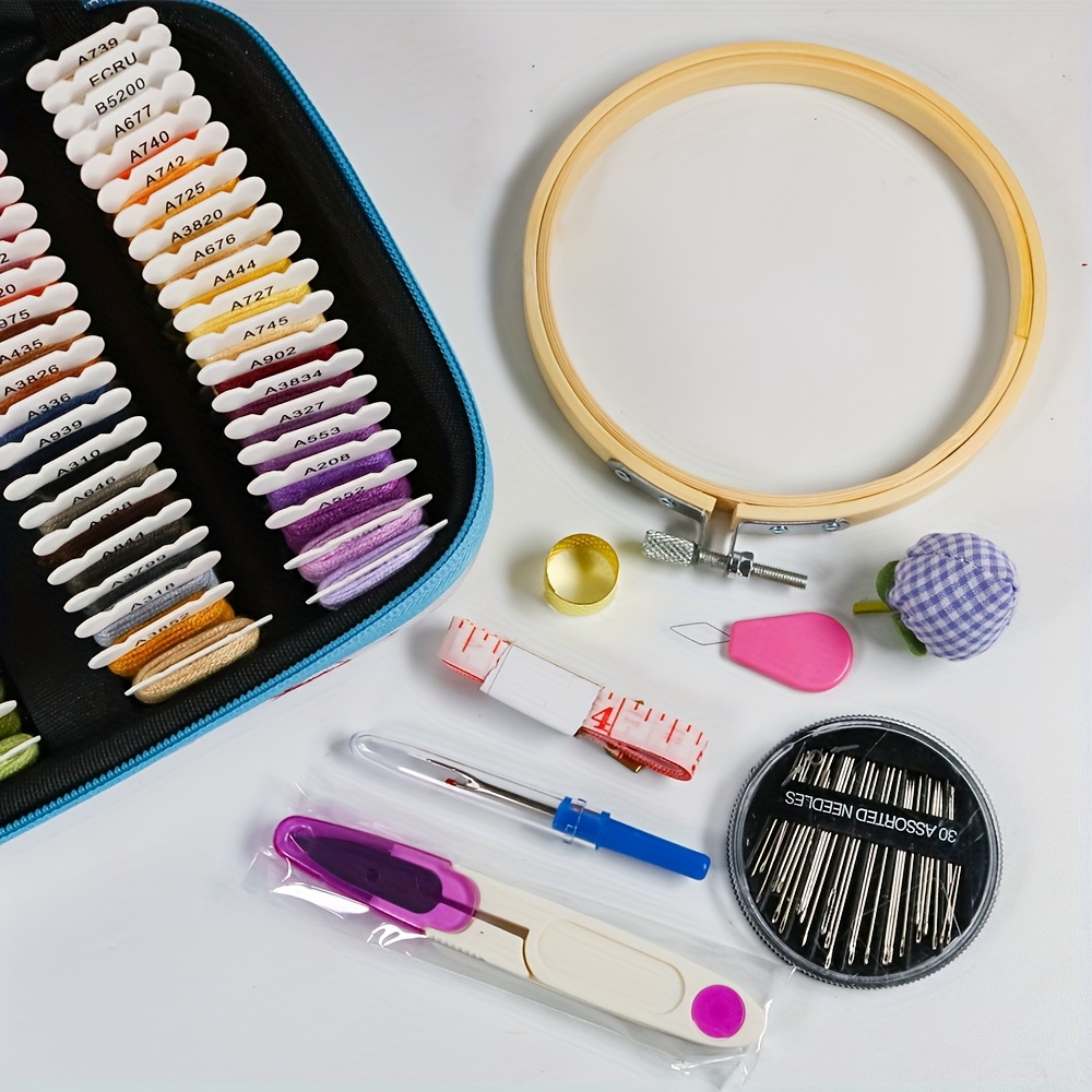 80-Color Embroidery Kit with Full Tools Set