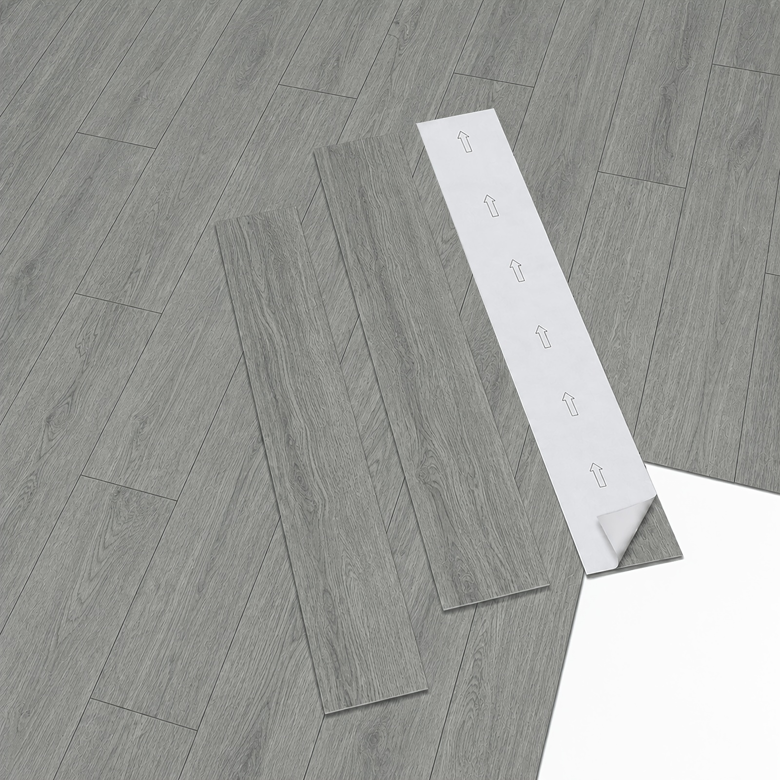 TEMU 36pcs Narrow And Long Wood Grain Self-adhesive Floor Tile Pack (6*36in), Thickened Waterproof Self-adhesive Vinyl Flooring, Wear-resistant,