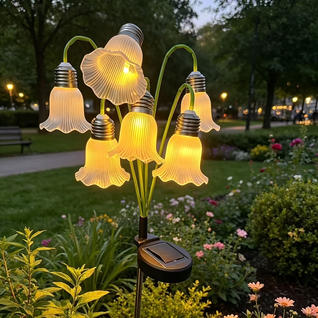 TEMU Solar Energy, 6-led Ballet Skirt Lawn Decoration Lights, Garden Led Landscape Lights, Gift