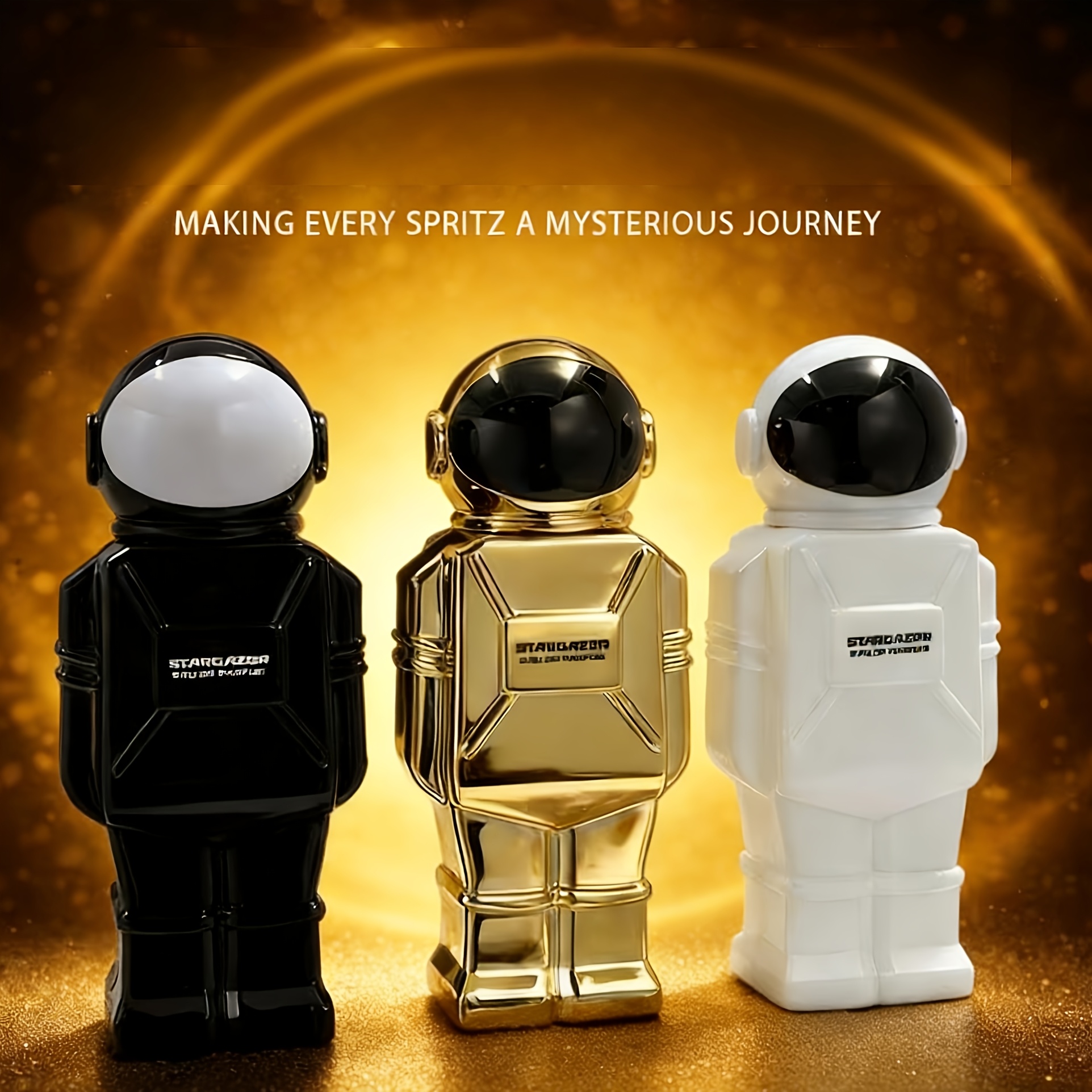 Image of *3 Men's Astronaut Styling Eau De Toilette Gift Box, 3 Different Floral Fragrance Combinations, Long-lasting Fragrance, Very Suitable For Dating, Parties And Gifts, Valentine's Day Gift Hair Perfume