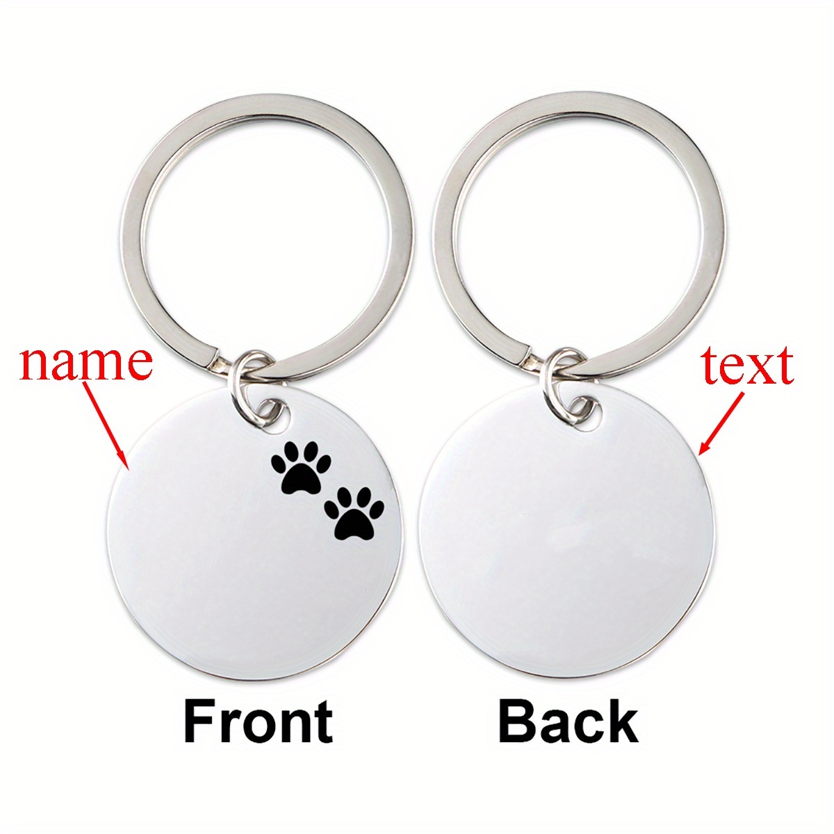 TEMU Customized Engraved Pet Dog Id Tags, Personalized Cat And Dog Id Tags, Pet Dog Collar Accessories, Customized Dog Anti-loss Name Tag Pendants