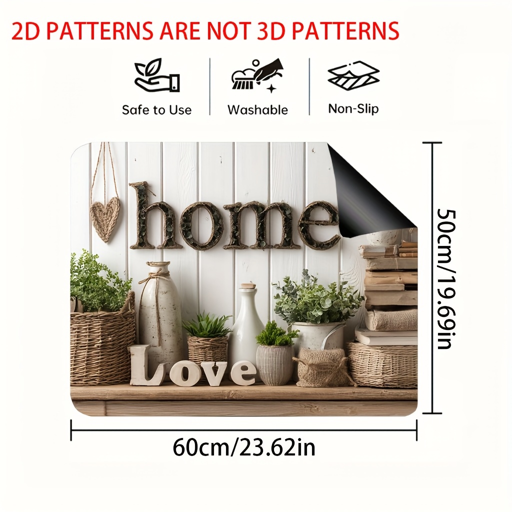 E-shop 1 Stück zweidimensionale, flache Herdabdeckung mit natürlichem Blatt- und Herz-Geometriedesign, ideal zum Abtrocknen von Geschirr auf