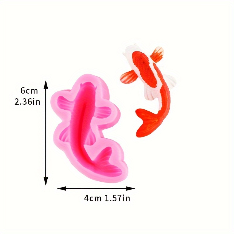 A Silicone Mold For A Carp And Goldfish, Perfect For Fondant Cakes And Chocolate Decorations For Baking, Symbolizing Year