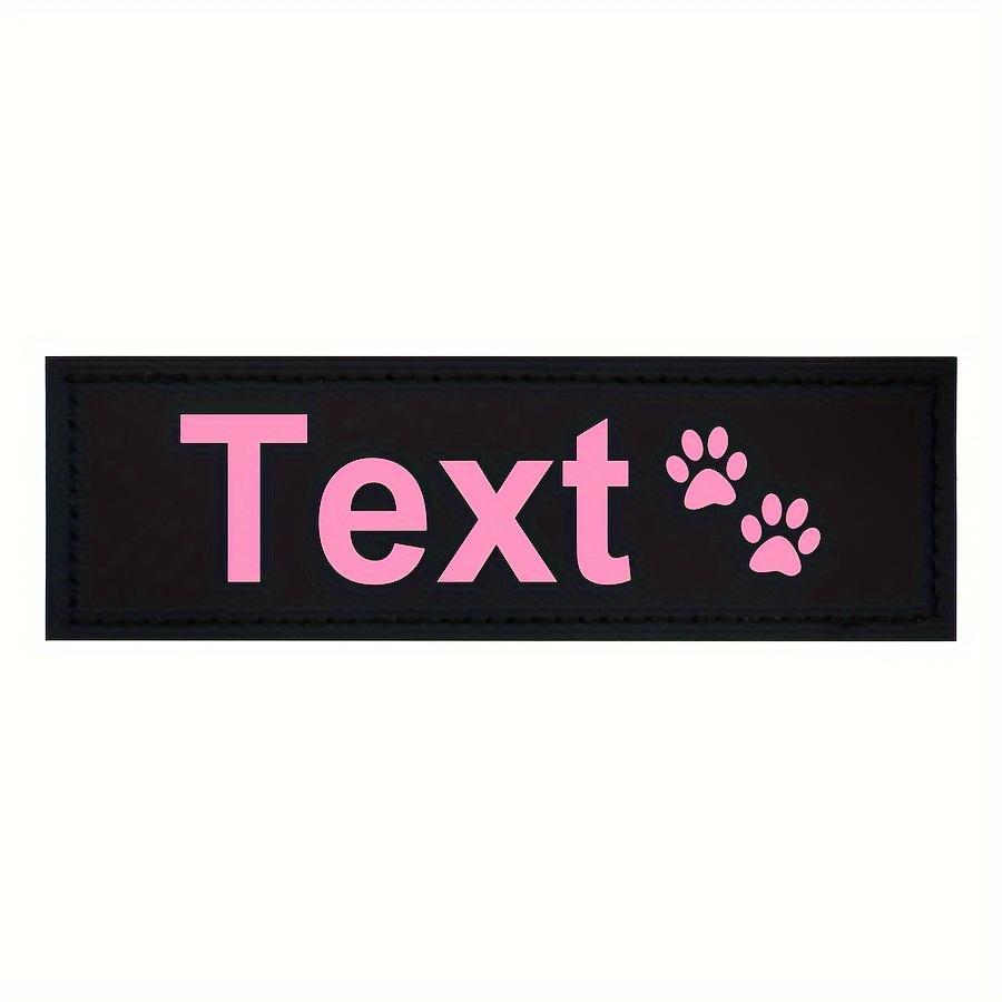 TEMU Customizable 2-pack Polyester Dog Harness Patches With Personalized & Information Icons - Hand Washable, Durable Attachments For Dog Harnesses &
