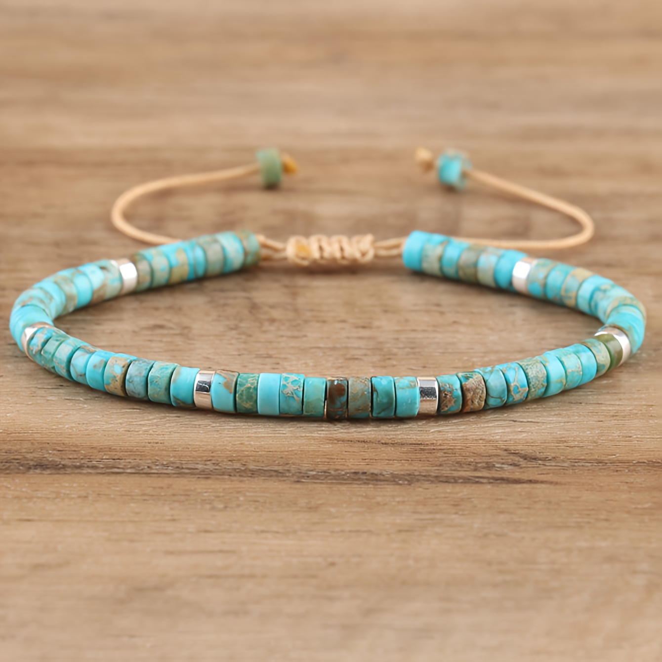 TEMU 1 pièce de bracelet rétro élégant en naturelle des , pour femme - Perles de yoga spirituelles réglables, à et en soirée, accessoires saisonniers