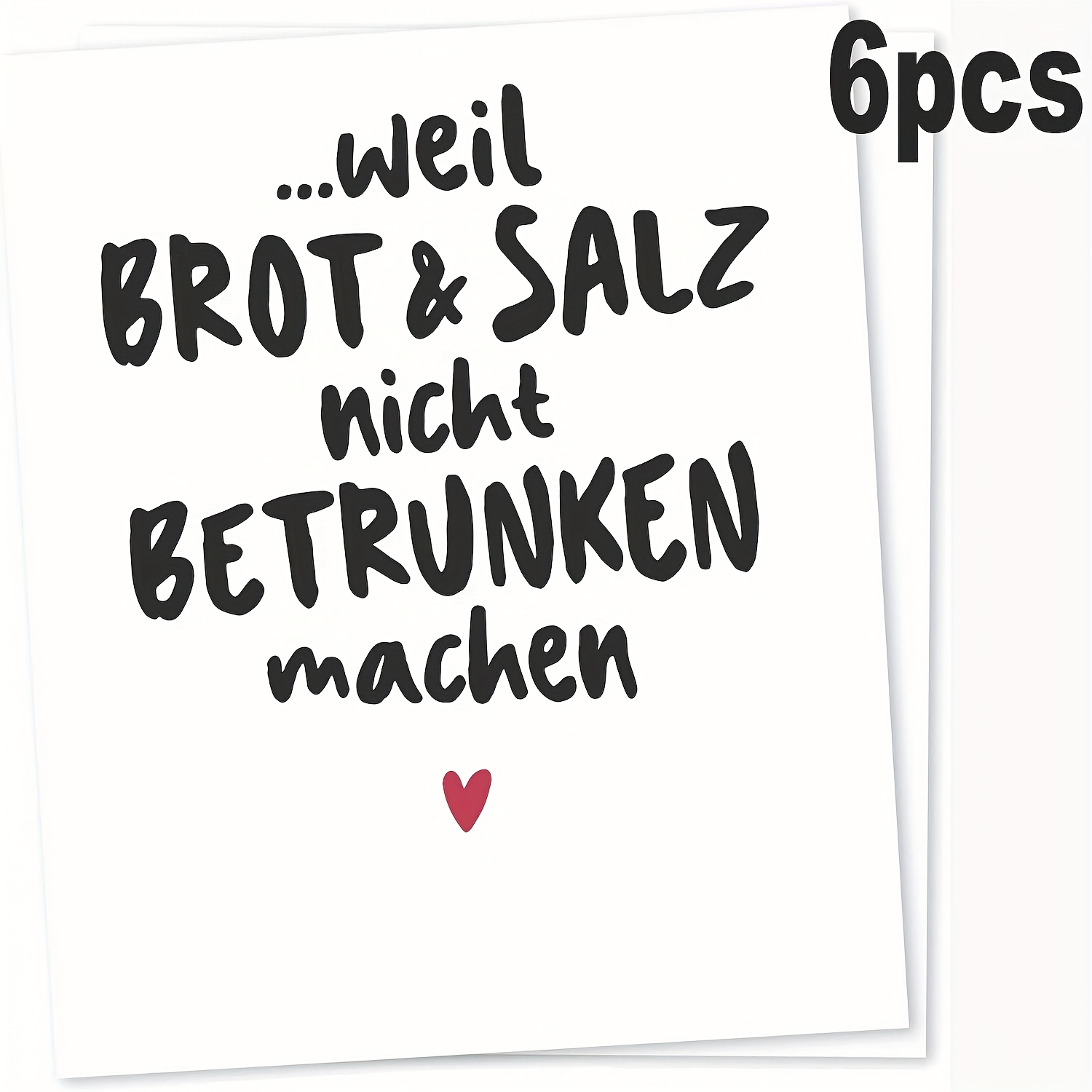 Image of 6pcs German Wine Bottle & Housewarming Labels - Self-adhesive Stickers Suitable For Wine Bottles, Jars, Decorations - German "brot Salz" (bread & Salt) Housewarming Gift, German Language Paper Labels