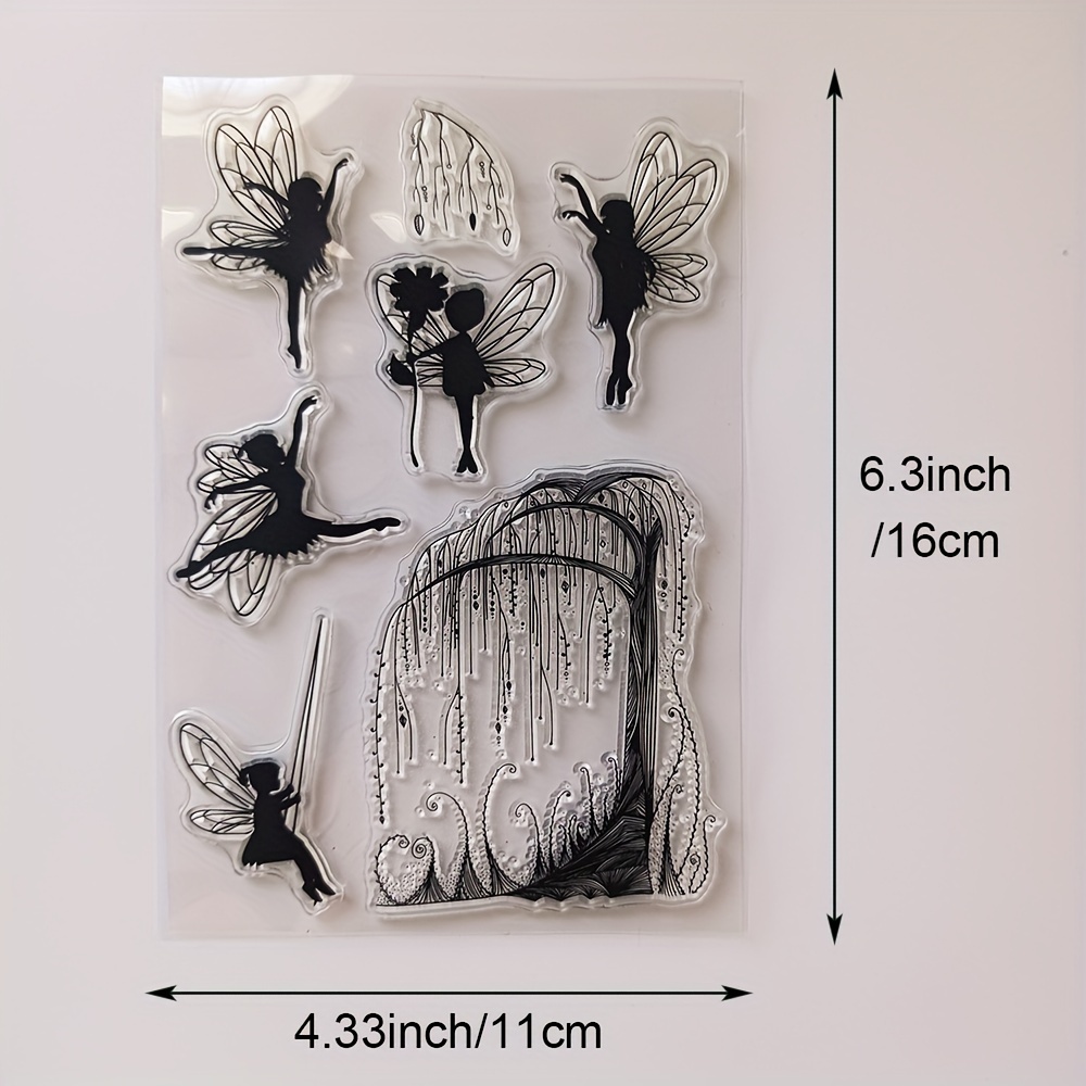 Tampons Et Matrice De Découpe "Elfe Fleur" - Pour Scrapbooking, Cartes, Loisirs Créatifs