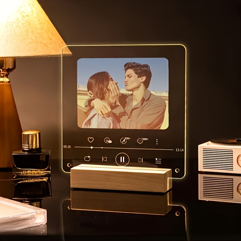 2d flat bohemian style custom acrylic music player photo Temu