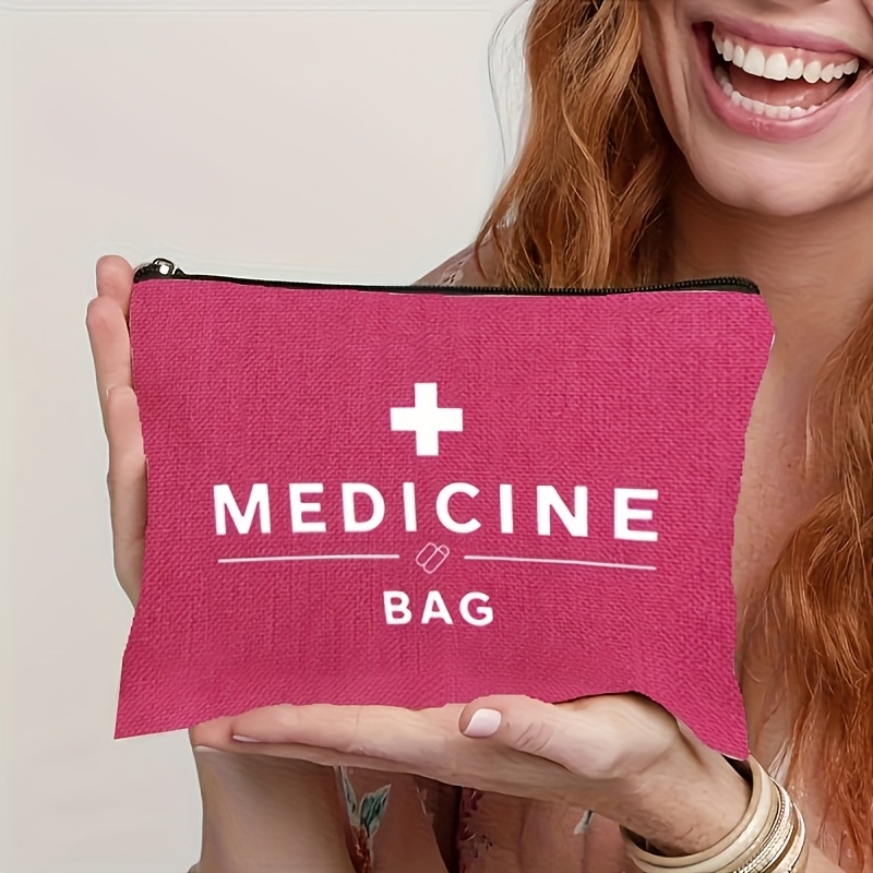 TEMU Sac à médicaments - Cadeau tendance, fermeture à , meilleur cadeau pour , cadeau pour sœurs, trousse de Cosmétique portable, étui à crayons pour