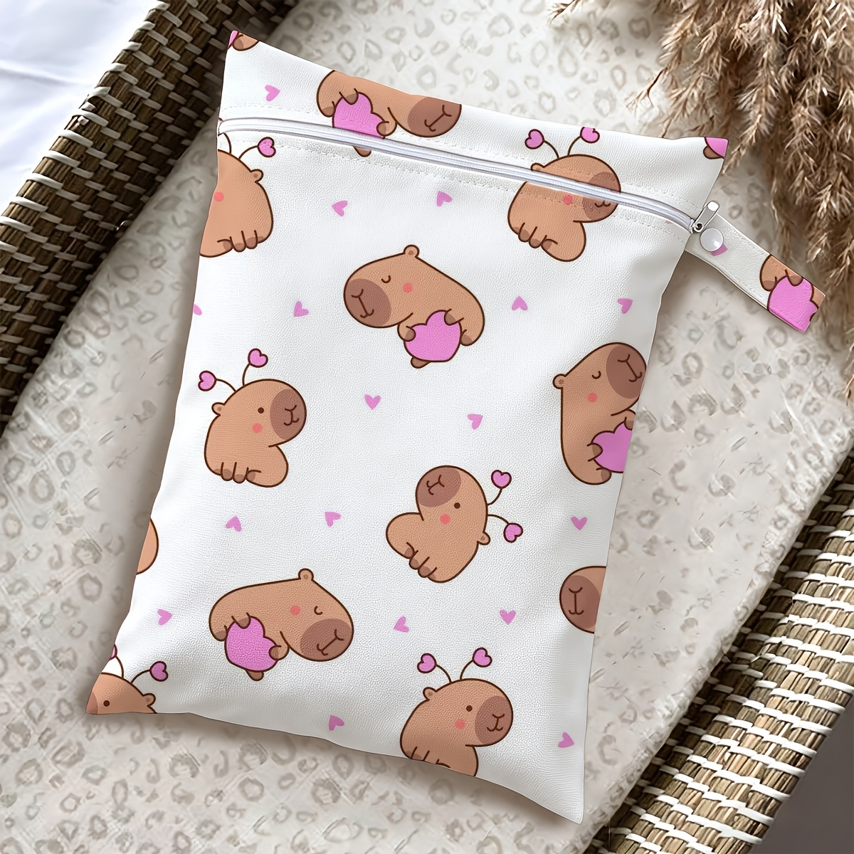 TEMU Borsa impermeabile con stampa di capibara , custodia con cerniera per costume da bagno, attrezzatura da e