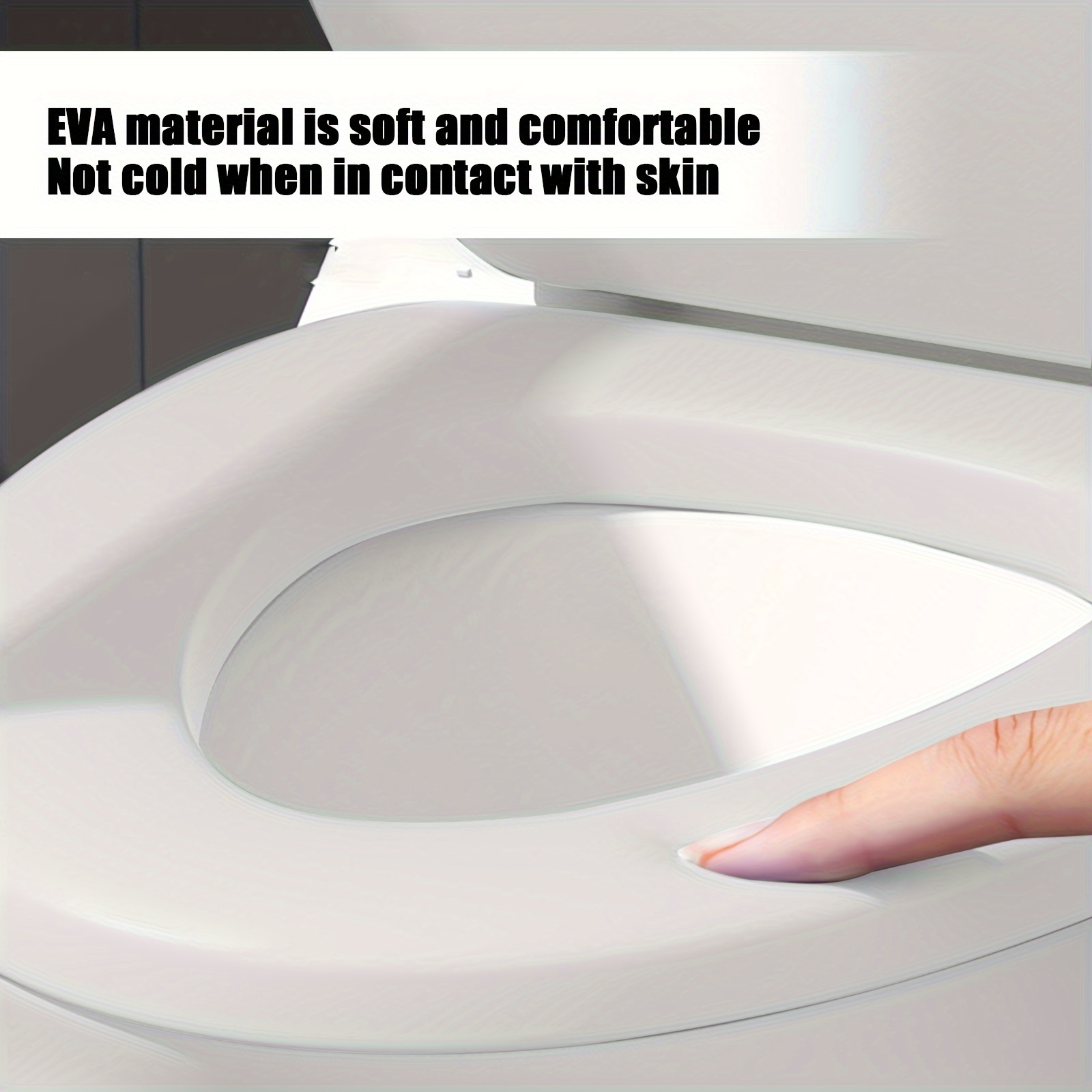 

Soft Elongated Vinyl Toilet Seat Soft Vinyl Cover With Comfort Foam Cushioning - Fits All Standard Size Fixtures - Easy To Install