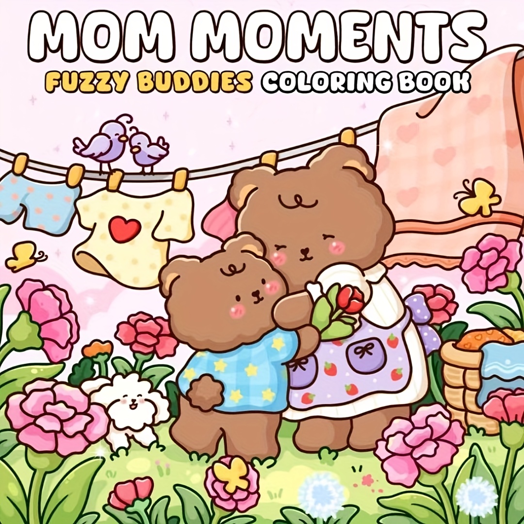 TEMU -page Deluxe Coloring Book Featuring Themes Of Mothers And Children , Made With Thick Paper And Various Scenes, Thanksgiving, Back-to-,
