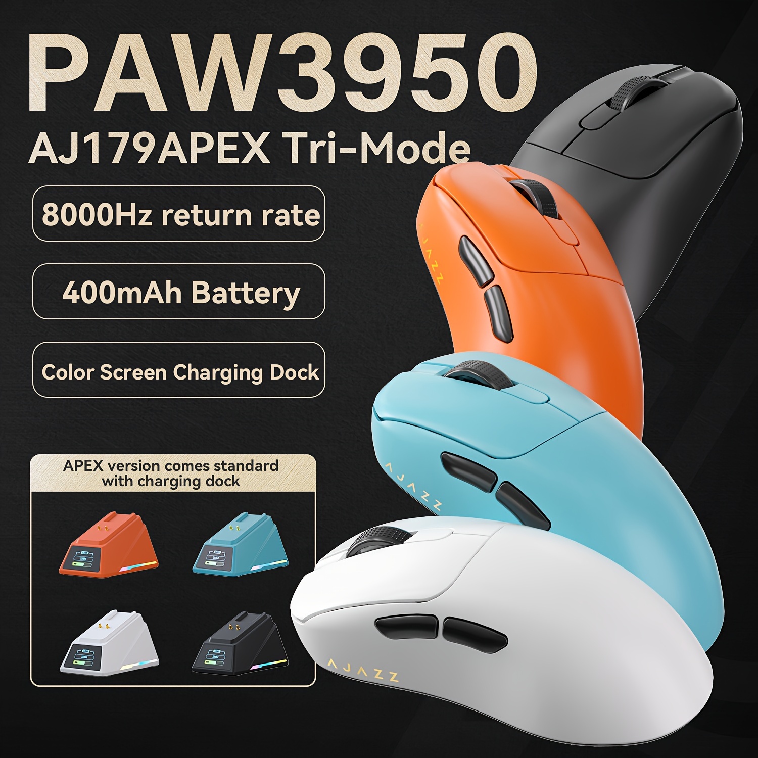 aj179 pro 8k ergonomic gaming mouse - Temu