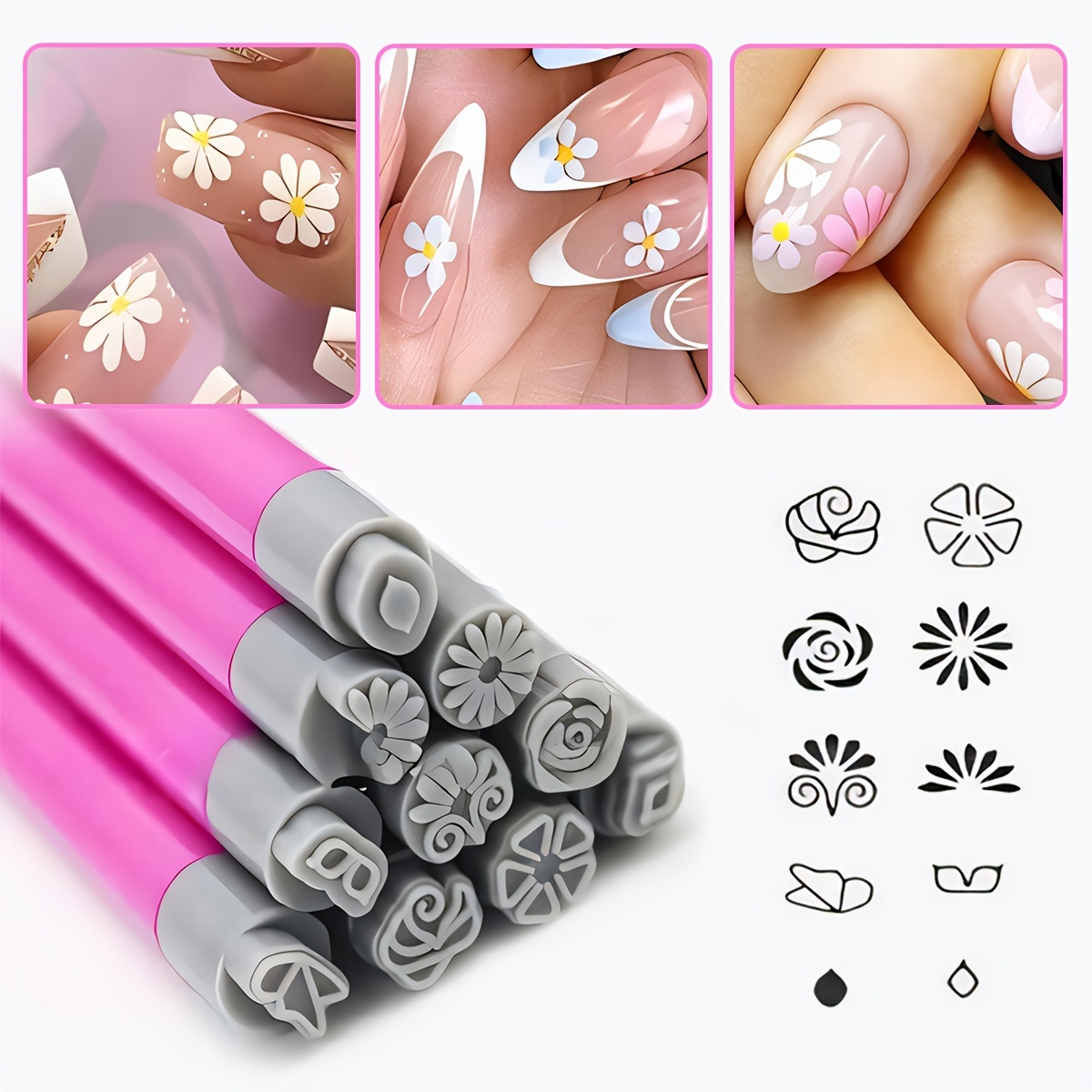 

10pcs Nail Set, Easy-to-use Diy Nail Kit, Quick-drying Formula, , Beginners, Ideal For Halloween & Christmas Gifts