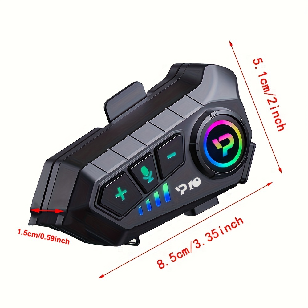 Alternative view of Auriculares para casco de moto, auriculares de conducción, kit de llamadas manos libres, altavoces reproductor de…