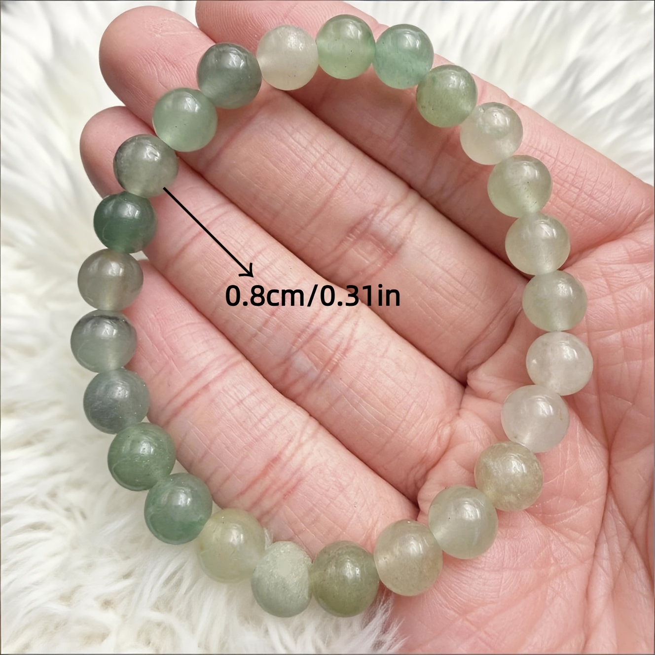 20pcs Assorted Natural Stone Bead Elastic Bracelet Set, Gift Set
