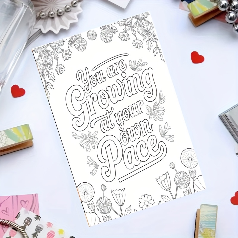One Book Themed on Mental Healthadult Coloring Book, 24 Pages of Thick Paper, Inspiring Patterns That Promote Mental Health, Suitable for Stress Reduction, Meditation, Relaxation And Mental Healing, It Is a Great Gift for Birthdays, Thanksgiving And Other Holiday
