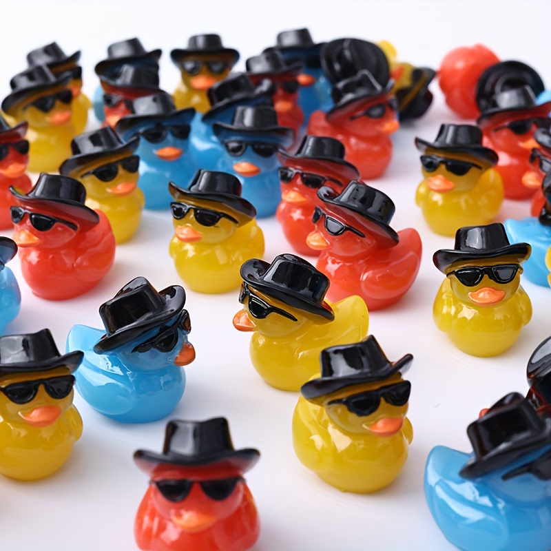 

Value Pack 20pcs Large Ducks, 1.01 Inches * 1.07 Inches, Large Sunglasses, Random Mixed Resin Crafts, Simulation Diy Dollhouse Decorations, Self-designed Cute Mini Miniature Toy Models