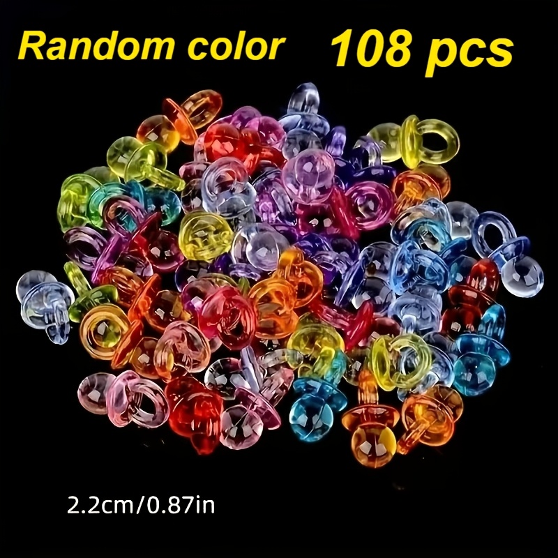 Image of 108pcs Colored Mini Shaped Hanging Rings - Colorful, Durable, Lightweight Hanging Additions Suitable For Keychains, Party Decorations, Keychain Additions, Glossy Design, Fun Styling