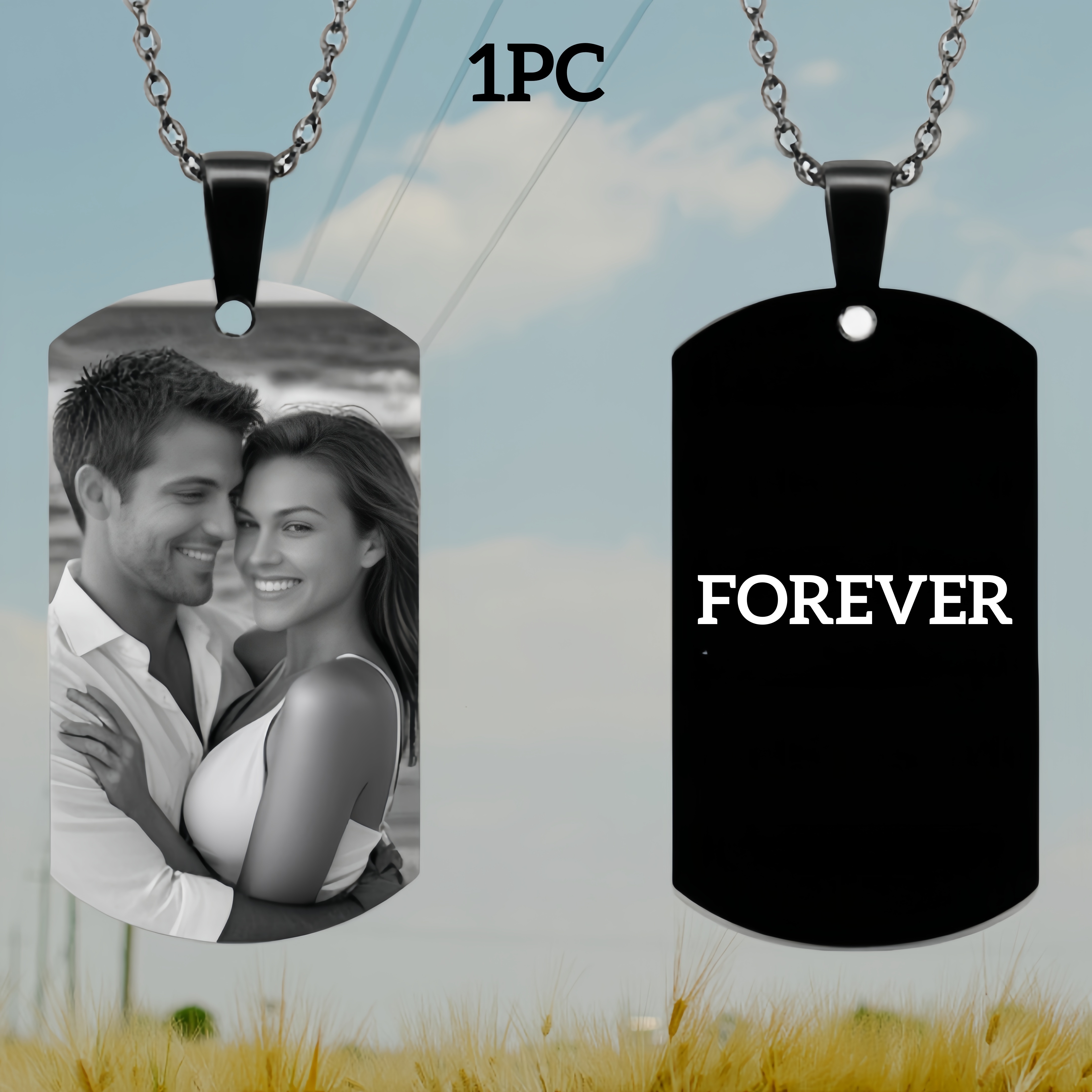 

1pc Picture Custom Personalized Gift, Personalized Photo Necklace, Customized Personalized Picture Pendant