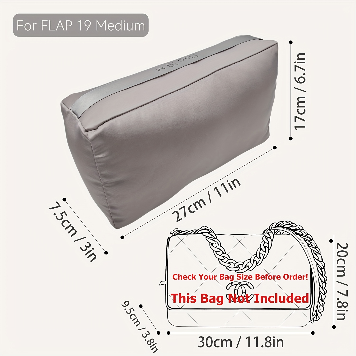 TEMU LOOMY Formateur de Coussin pour Sac pour 19 FLAPS - Insert en Tissu et Respirant pour Maintenir & Protéger - Organisateur Ajustable pour Sacs à