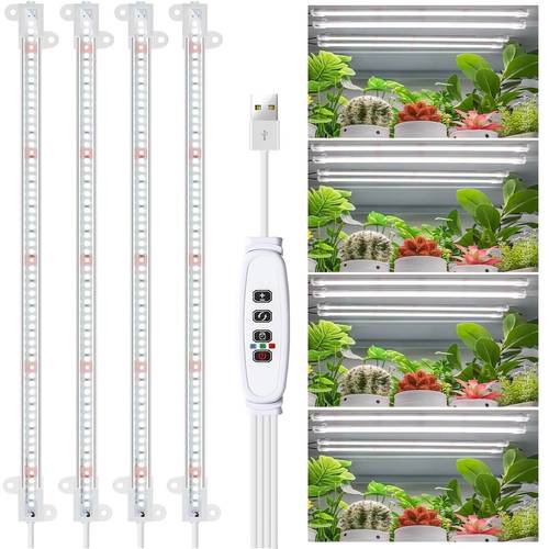 1 2 pack led grow light for indoor plants with auto timer 3 9 12hrs 10 dimmable levels 3 light height adjustable hanging on plant light suitable for hydroponics seedlings houseplants