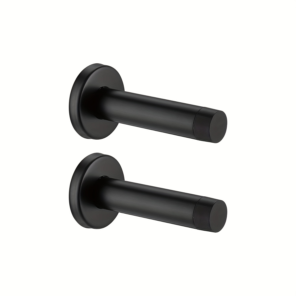 TEMU Lot de 2 butées de porte robustes en acier inoxydable - 304 - Protection antidérapante pour sol et mur, butée de porte anti-bruit, construction