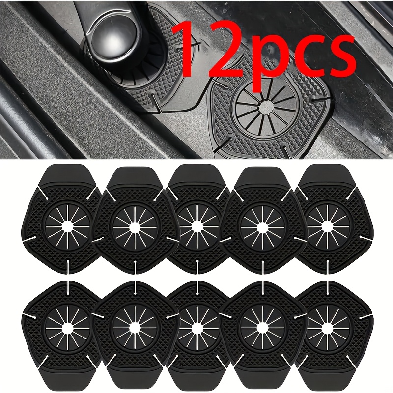 TEMU 12pcs Cache-bagues de Bras d'Essuie-Glace en , Ajustement Universel pour Voiture, Camion et SUV, Protège-Trous de Bras d'Essuie-Glace, Noir