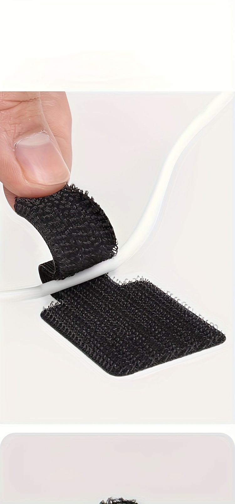 20/50/100pcs of Black And White Data Cable Organizers, Power Strip Cable Holders, Charging Line Fixers, And Self-Adhesive Ties for Cable Management