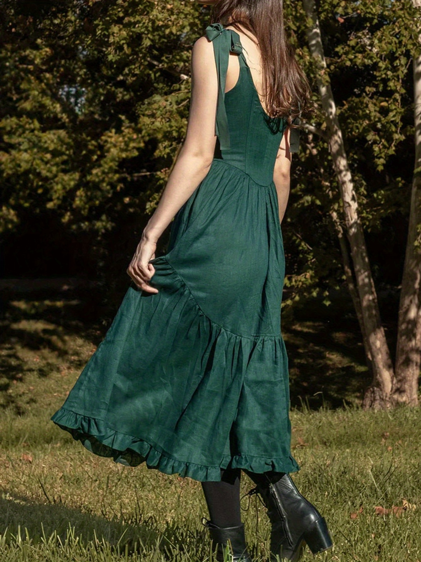 summer elegant strap skirt green checkered strap skirt new - Temu