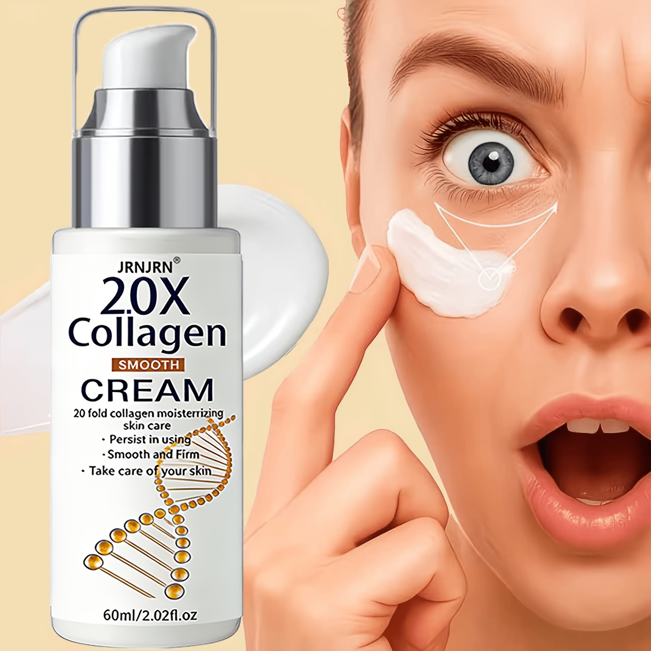 Image of [strong Tightening Effect] Powerful Super Concentrated Collagen Moisturizing And Firming Cream, Tightens , Providing Powerful Firming And Deep Moisturizing Care For Facial Skin. Smooth And Delicate