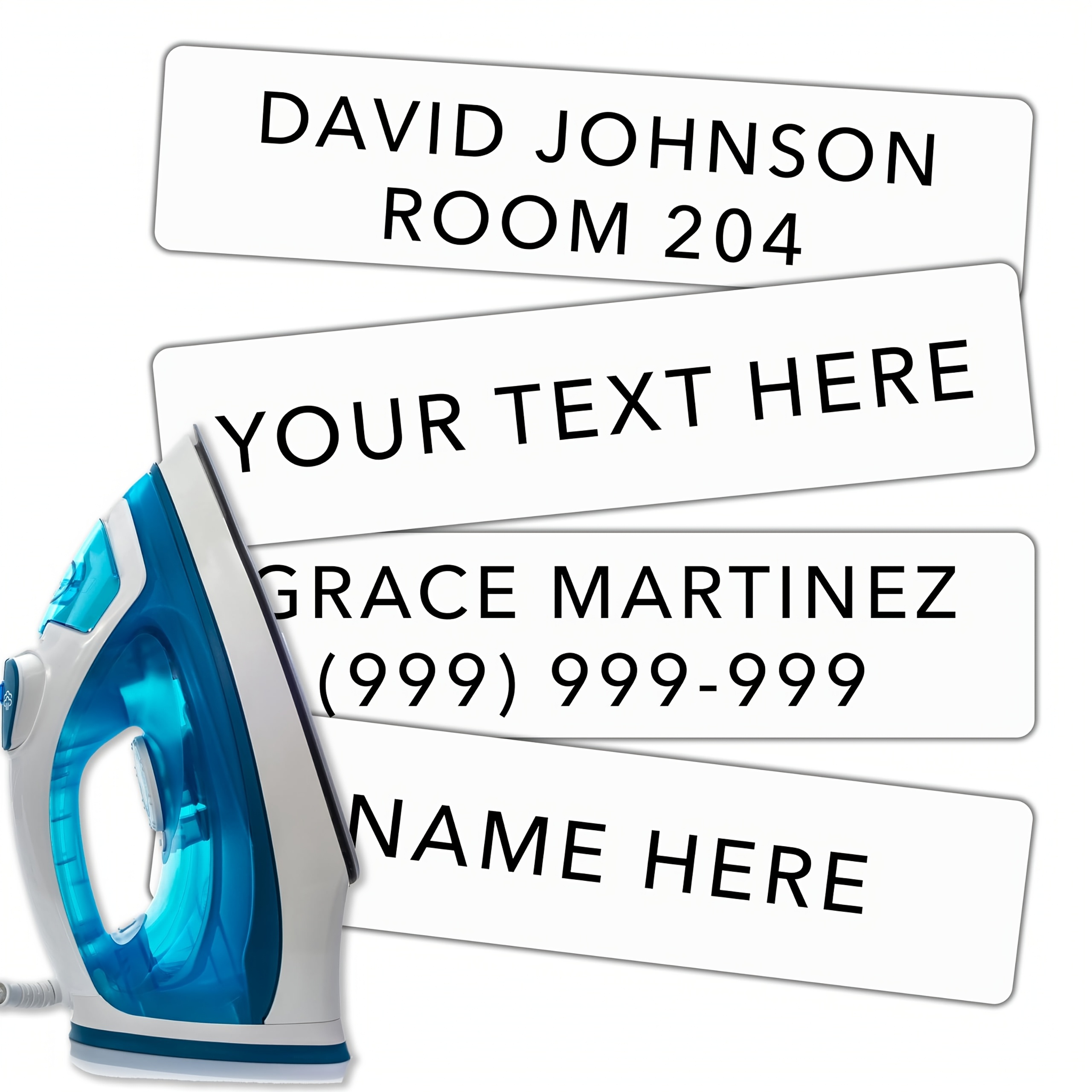 Etiquetas de * Personalizadas para Planchar (50 Etiquetas) - Etiquetas de *  Lavables para Ropa - Etiquetas de Ropa para Planchar para * de Ancianos o  Guarderías, image size:2560x2560