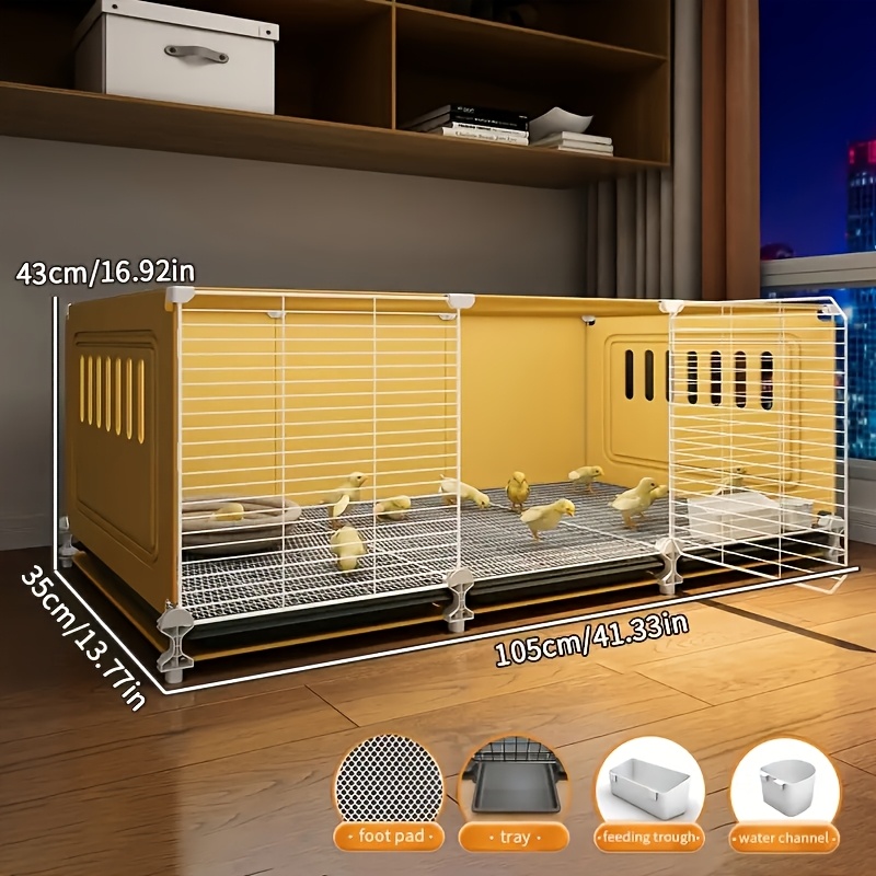 TEMU Chicken Cage Breeding Cage Chicken Cage Indoor Household Chicken Coop Chick Cage Pet Supplies