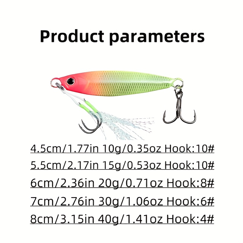 set 3 10g 40g long distance luminous jigs sea - Temu Oman