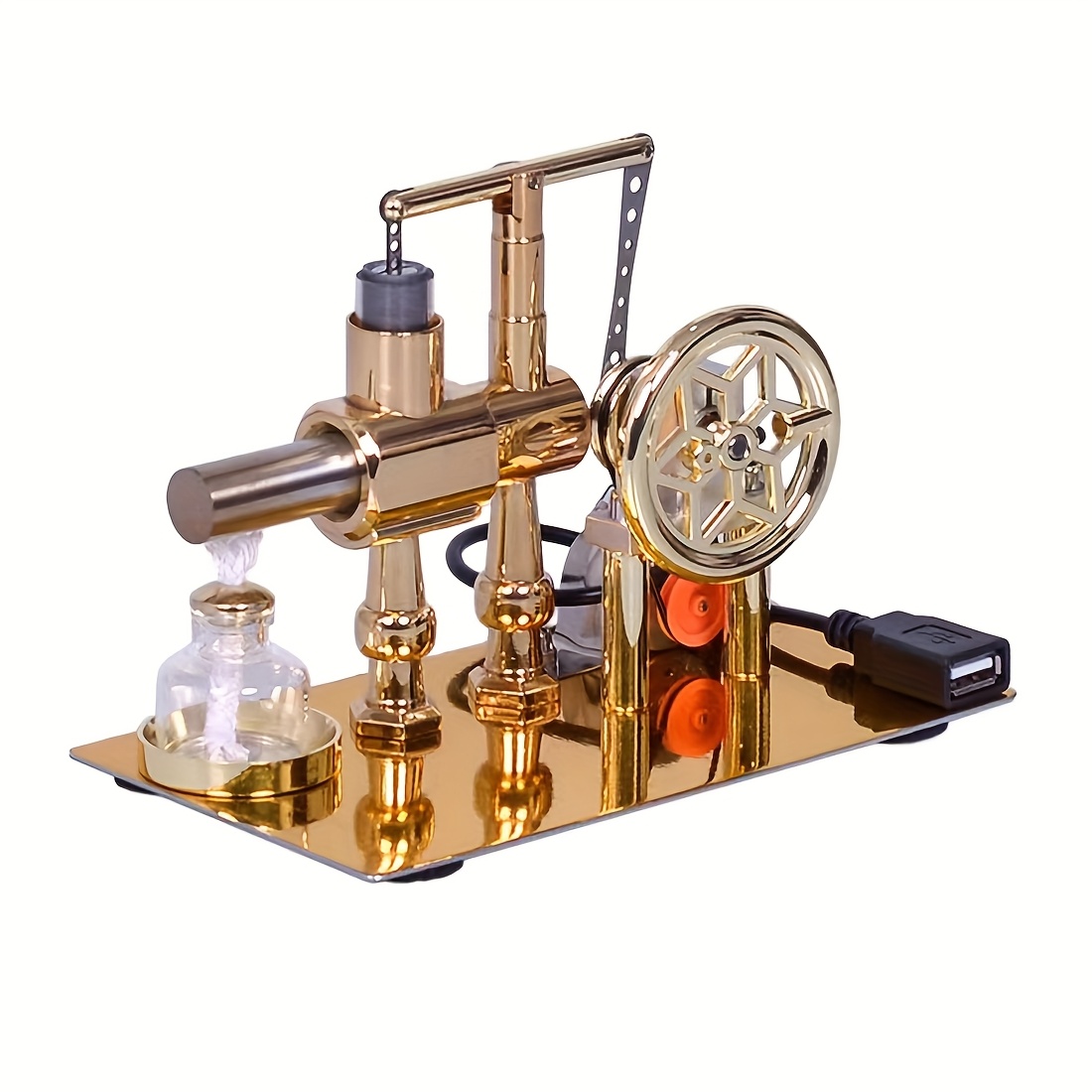 stirling engine engine generator kit single cylinder stainless steel construction pneumatic design educational   experiment model for learning and   enthusiastschristmas stocking stuffers christmas stocking stuffers Product details 4