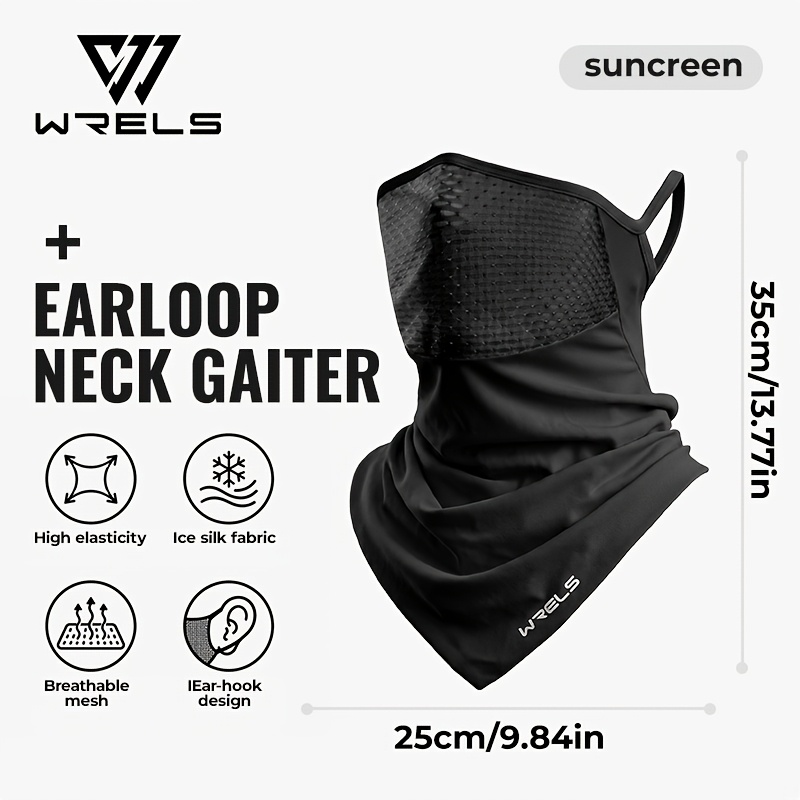 TEMU 1pc Wrels Unisex Cooling Outdoor Neck Gaiter, High Stretch For Comfy Wear With Extended Neck Length. Moisture-wicking, Quick-dry Breathable Mesh