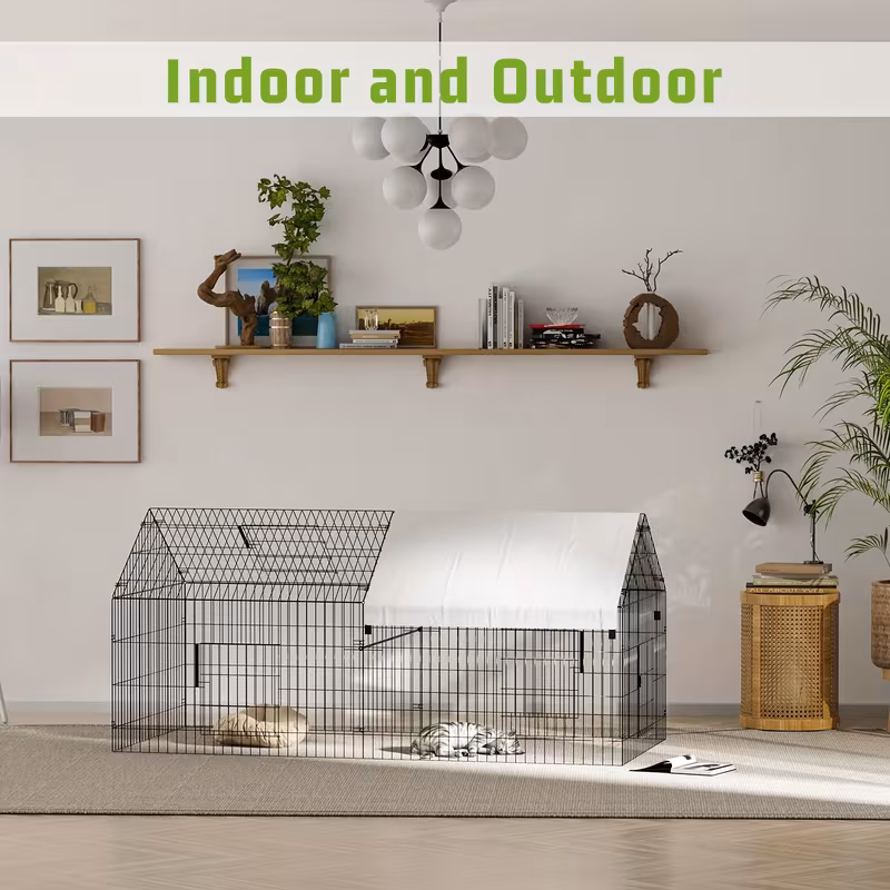 metal chicken coop with waterproof cover portable poultry cage walk in outdoor chicken coop for outdoor walk in poultry cage back yard 3
